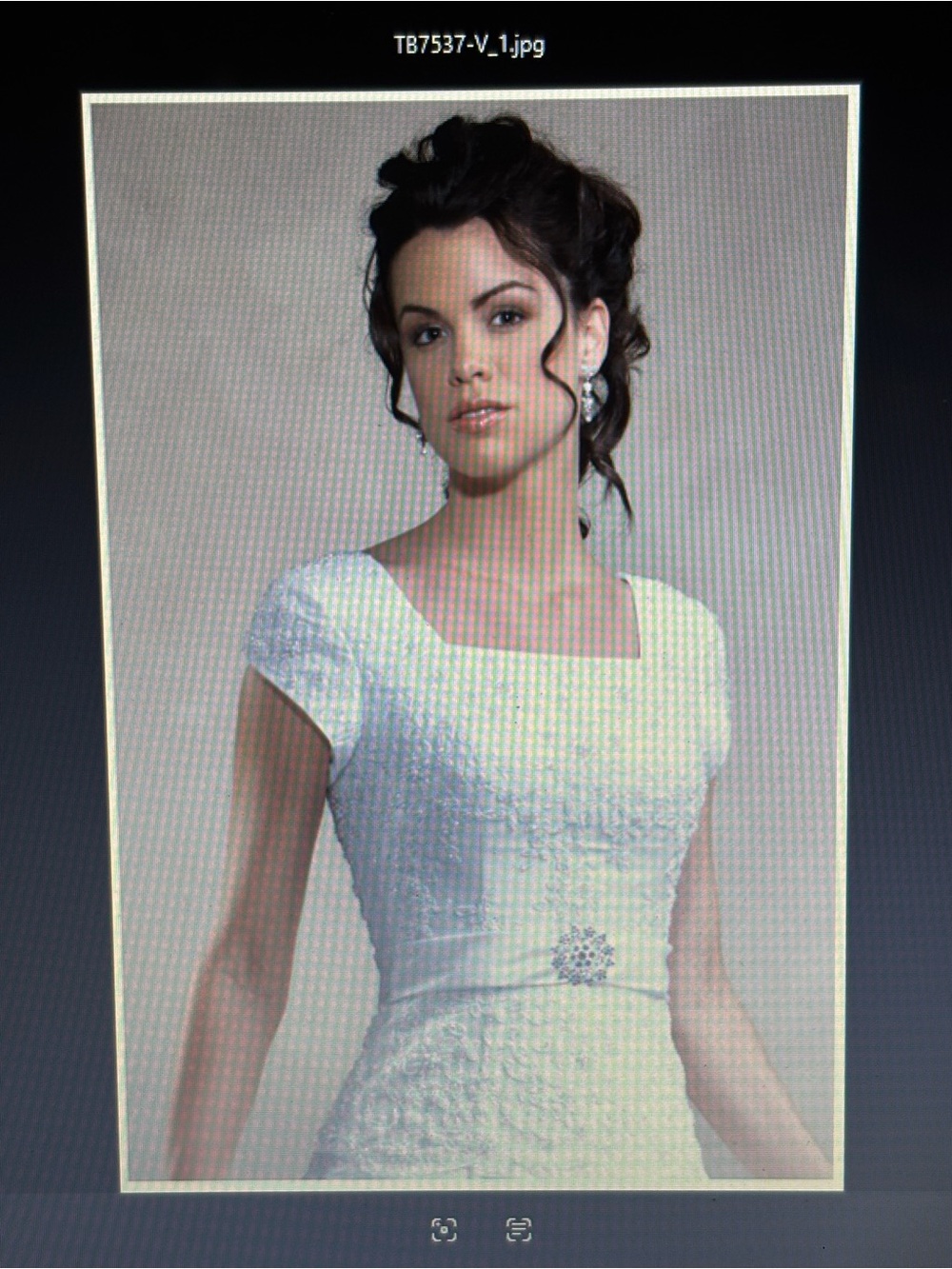 NWOT Wedding dress-Drop-waist, Cap Sleeve, Square neck line,
